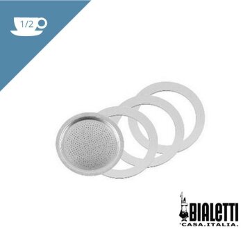 Bialetti Edelstahl Dichtungsset für 1 bis 2 Tassen