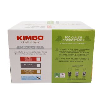 Kimbo Espresso Decaf Formula Bar Kaffeepads 100 Stk.